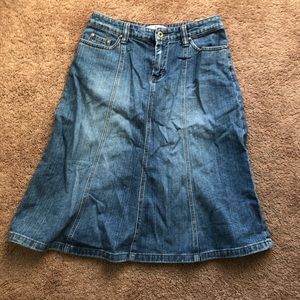 Tommy Hilfiger midi denim flare skirt